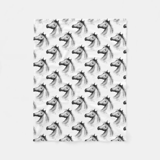 Cobertor De Velo Cavalo: Branco (Frente)