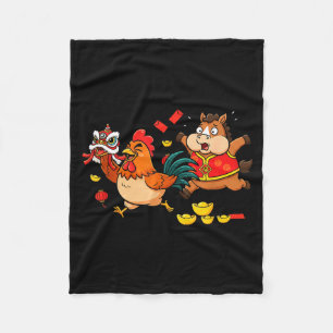 Cobertor De Velo Cavalo Chinês Frango Engraçado Crianças Homens Mul