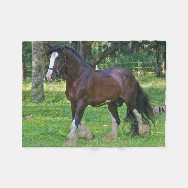 Cobertor De Velo Cavalo Clydesdale (Frente (Horizontal))
