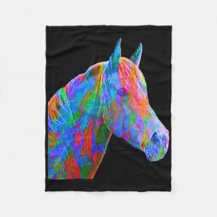 Cobertor De Velo Cavalo Colorido Horse-back Andando Sobre Artsy Ho
