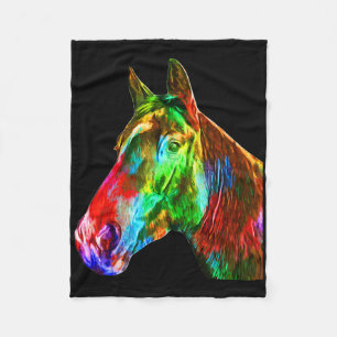Cobertor De Velo Cavalo Colorido Horse-back Andando Sobre Artsy Ho