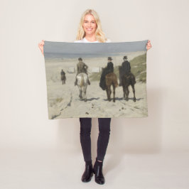 Cobertor De Velo Cavalo da Manhã na Praia (por Anton Mauve)