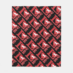 Cobertor De Velo Cavalos de Amor. Eu amo Cavalos