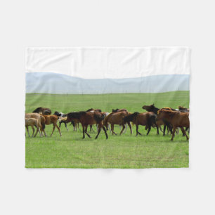 Cobertor De Velo Cavalos na Pastura - Fotografia Paisagem