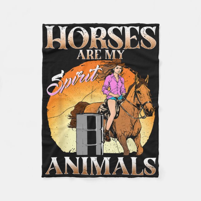 Cobertor De Velo Cavalos São Os Meus Animais Espirituosos Na Fazend (Frente)