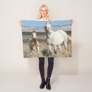 Cobertor De Velo Cavalos Selvagens em Casa no Sandwash Basin
