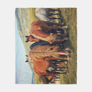 Cobertor De Velo Cavalos Selvagens Livno Nature Scene