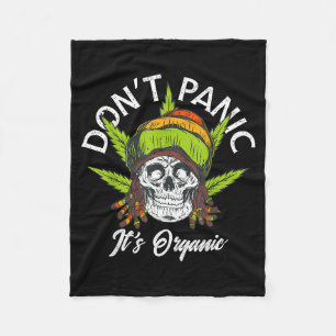 Cobertor De Velo Caveira Jamaica Rasta Engraçado Não Entre Em Pânic