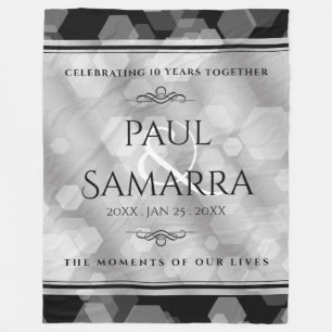 Cobertor De Velo Celebração do Aniversário de Casamento de 10 Tin