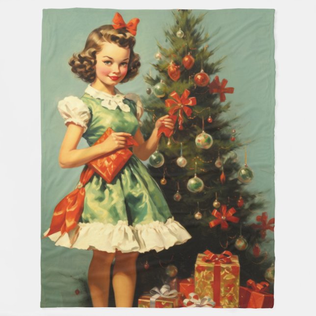 Cobertor De Velo Celebrações Clássicas em Aberto de Natal (Frente)