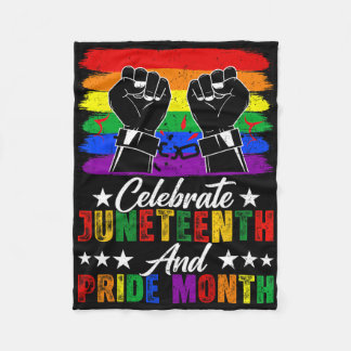 Cobertor De Velo Celebre Juneteenth e o Mês do Orgulho Punho Africa