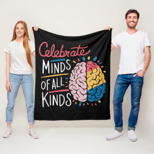 Cobertor De Velo Celebre Mentes de Todos os Tipos Conscientização s