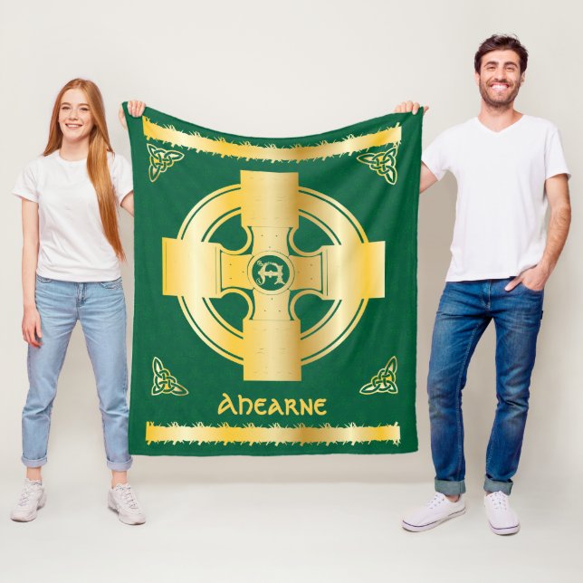 Cobertor De Velo Célula Cruz e Nó - Letra A Monograma e Nome F (In Situ)