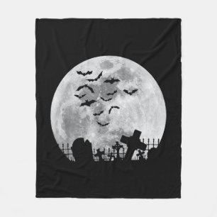 Cobertor De Velo Cemitério de lua cheia de Halloween Cemitério de c