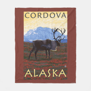 Cobertor De Velo Cena do caribu - Cordova, Alaska