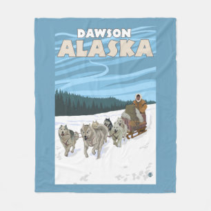 Cobertor De Velo Cena Sledding do cão - Dawson, Alaska