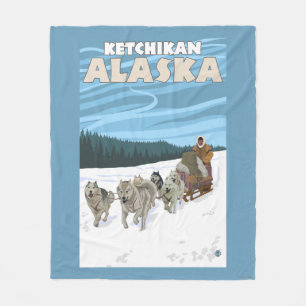 Cobertor De Velo Cena Sledding do cão - Ketchikan, Alaska