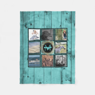 Cobertor De Velo Cerceta da madeira de turquesa do nome da