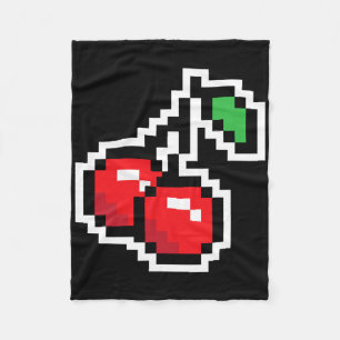 Cobertor De Velo Cerejas Pixel Fantasia de Halloween de Videogame d