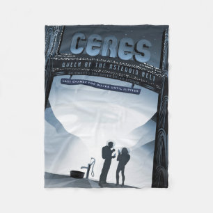 Cobertor De Velo Ceres do Planeta Anão-Poster de viagens do Espaço