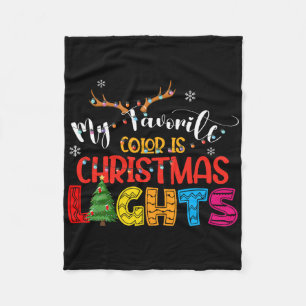 Cobertor De Velo Cervo Minha Cor Favorita É Luzes De Natal Feliz Na