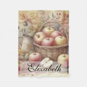 Cobertor De Velo Cesto de maçãs com a mesa de vindima
