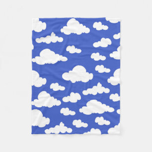 Cobertor De Velo Céu Azul Nublado Nuvens Brancas Sonho Nublado