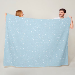 Cobertor De Velo Céu Branco Azul de Estrelas
