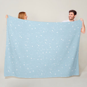 Cobertor De Velo Céu Branco Azul de Estrelas