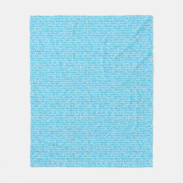 Cobertor De Velo Céu Macio Azul e Branco Padrão Floral Ditsy em Aqu