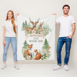 Cobertor De Velo Chá de Bebê de Animais da Floresta
