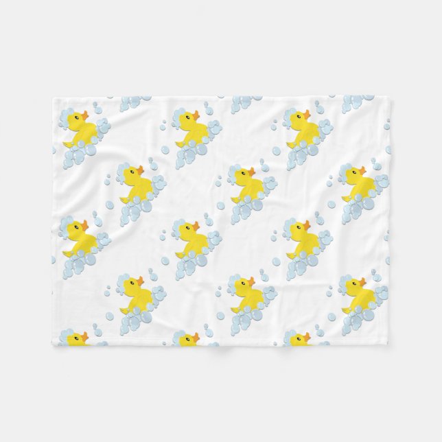 Cobertor De Velo Chá de fraldas de bolhas azuis (Frente (Horizontal))