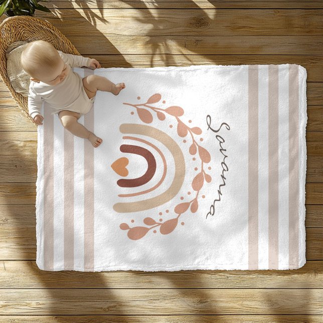 Cobertor De Velo Chá de fraldas Neutro de Nome Personalizado do Arc (Criador carregado)