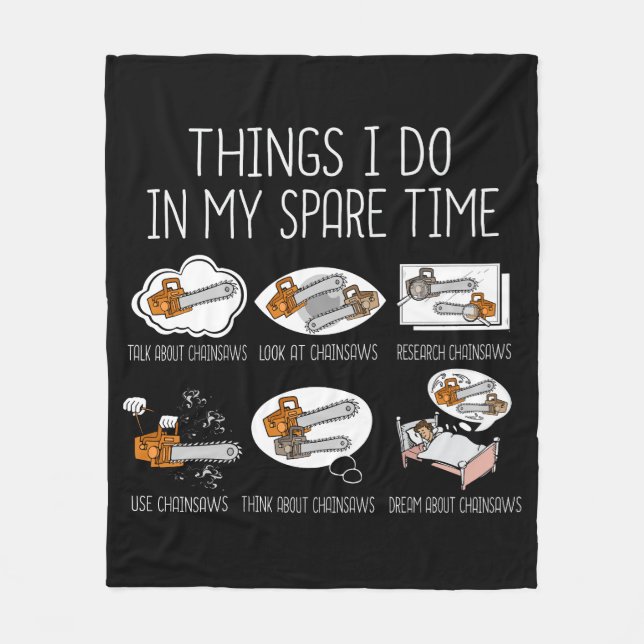 Cobertor De Velo Chainsaw Gift Men Woodworker Lumberjack (Frente)