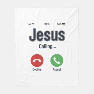 Cobertor De Velo Chamado de Jesus Tela de telefone Design de camise