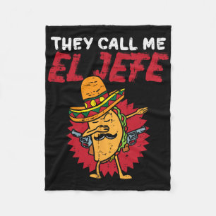 Cobertor De Velo Chamam-me El Jefe Taco Funny Chefe Cinco De Mayo