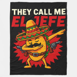 Cobertor De Velo Chamam-me El Jefe Taco Funny Chefe Cinco De Mayo