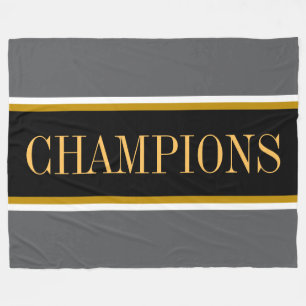 Cobertor De Velo CHAMPIONS Bold Atlética Cinza Preto Branco Listras