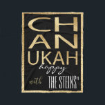 Cobertor De Velo Chanukah Dourada Fleece Blanket<br><div class="desc">Personalize os elementos "Chanukah Dourado" Fleece Blanket/SmallDesign podem ser movidos e redimensionados. Personalize excluindo o texto, "feliz, com, A Caneca de cerveja" e adicionando sua própria mensagem. Escolha seu estilo, tamanho e cor de fonte favoritos. A cor de fundo pode ser alterada. O design também pode ser adicionado aos tamanhos...</div>