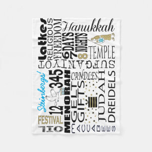 Cobertor De Velo Chanukah Significa Fleece