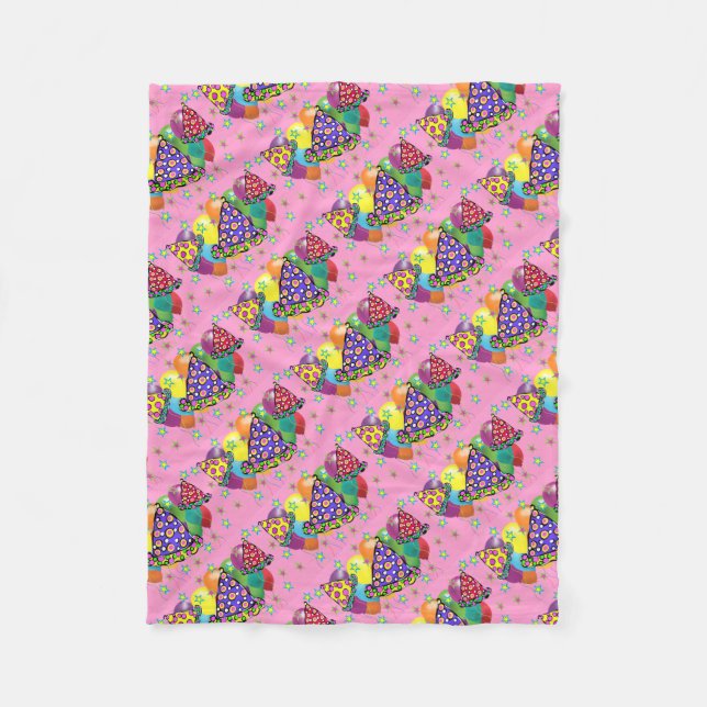 Cobertor De Velo Chapéus do Partido Birthay (Frente)