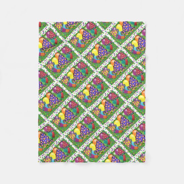 Cobertor De Velo Chapéus do Partido Birthay (Frente)