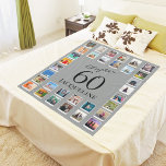 Cobertor De Velo Chapter 60 Gray Black 60th Birthday Photo<br><div class="desc">Commemorate your loved one's 60th birthday with a one-of-a-kind gift they will treasure forever! Our Gray Black 60th Birthday Photo Fleece Blanket is the perfect personalised present. It's made from a warm and comfy fleece fabric and can be customised with your favourite photos. Add your own images and create something...</div>