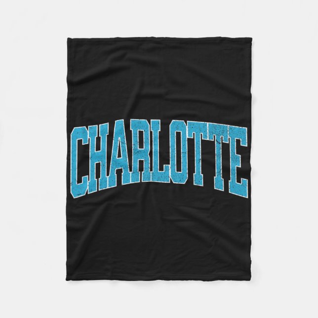 Cobertor De Velo Charlotte Futebol Vintage Cidade  (Frente)