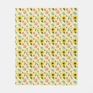 Cobertor De Velo Charming Summer Meadow Floral pattern blanket