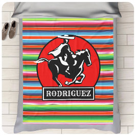 Cobertor De Velo Charro Horse, nome personalizado, sérvia mexicana 