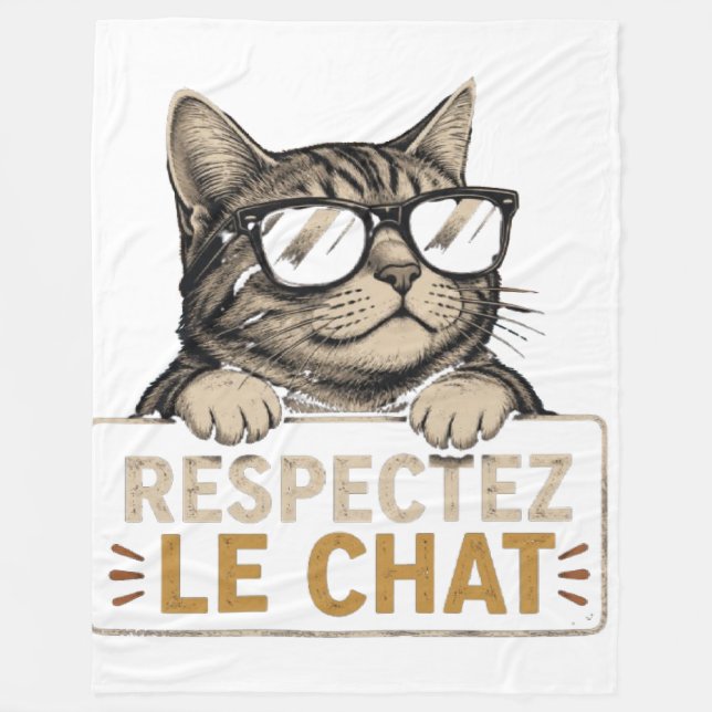Cobertor De Velo Chat Vectoriel Cool avec Lunettes de Soleil – fun (Frente)