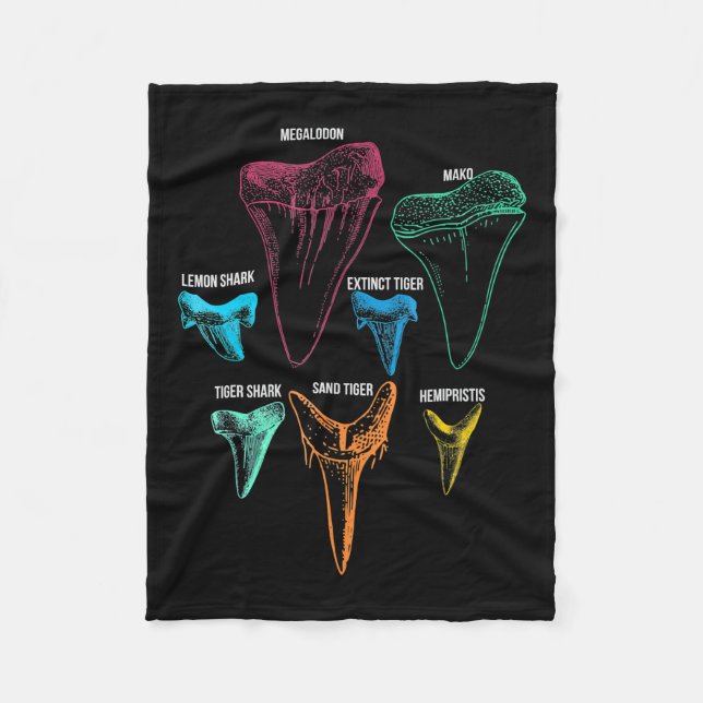 Cobertor De Velo Chave de Identidade de Caça-Dentes de Tubarão (Frente)