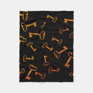 Cobertor De Velo Chaves de ouro, Chaves de Vintage Fleece Blanket