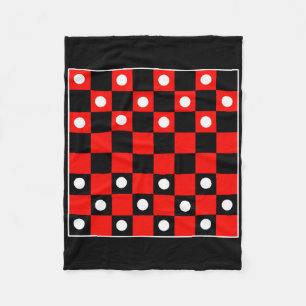 Cobertor De Velo Checkboard Checker Conselhos Jogos Pretos E Vermel